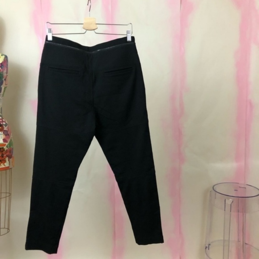 AllSaints Alloy Trouser Moto Zipper Flat Front Qui - Picture 6 of 8